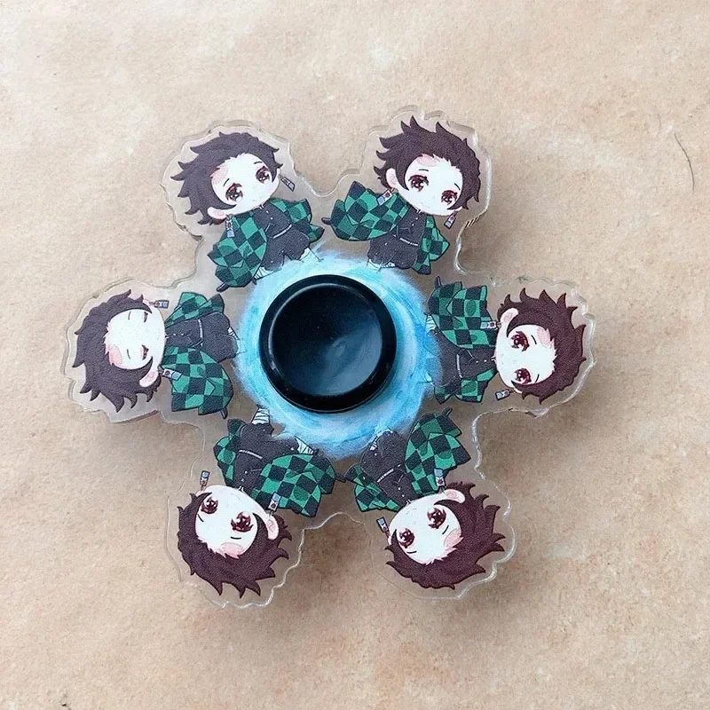 كارتون شيطان القاتل عمل الشكل مكافحة الإجهاد ألعاب متململة Tanjirou Nezuko إصبع ديناميكي تغيير الدوران كيميتسو لا Yaiba هدية #3