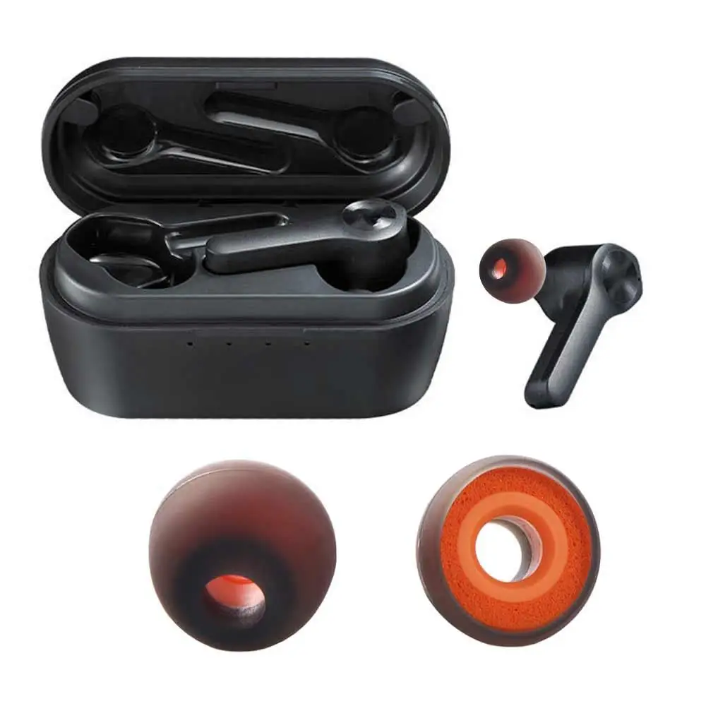 2Pcs S M L In-Ear Covers Silicone Case Memory-Foam Eartips Pads Earphone Ear Buds Ear Caps Earbud Tips Earbuds Eartips