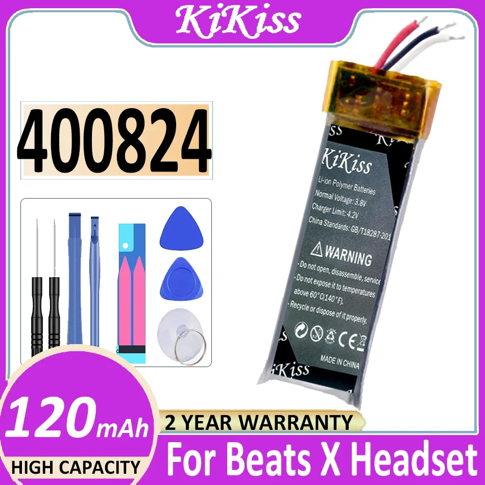 

KiKiss Battery 120mAh for Beats X Headset YU10448-16002,A1773 Bateria