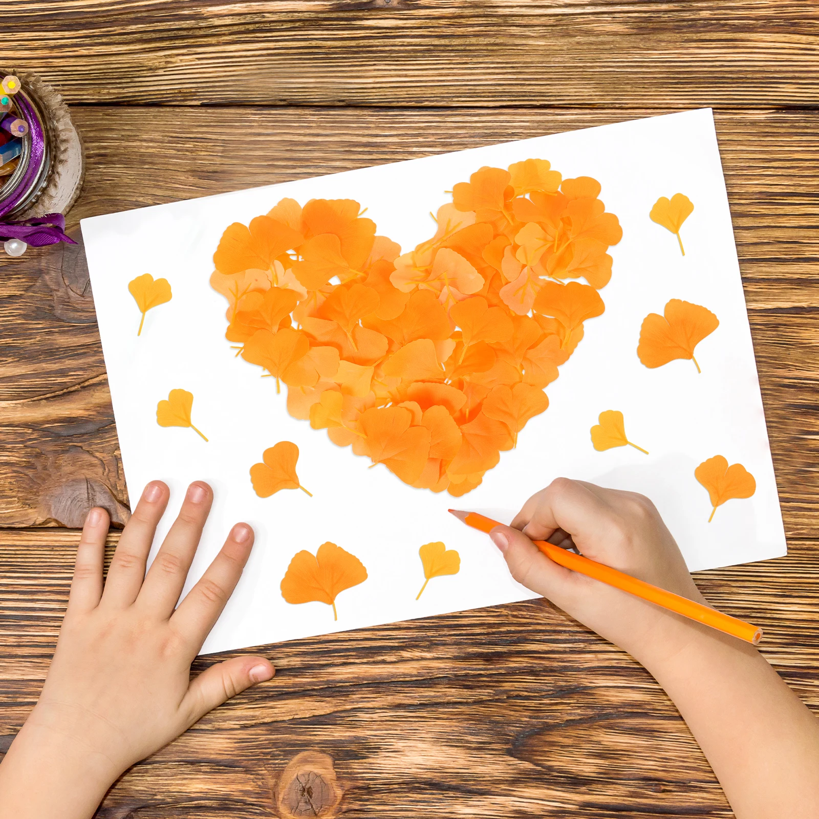 

100pcs Artificial Ginkgo Leaves Simulation Fall Leaves For Party Wedding Table Scatter Diy Home Decor Faux Leaf Supplies