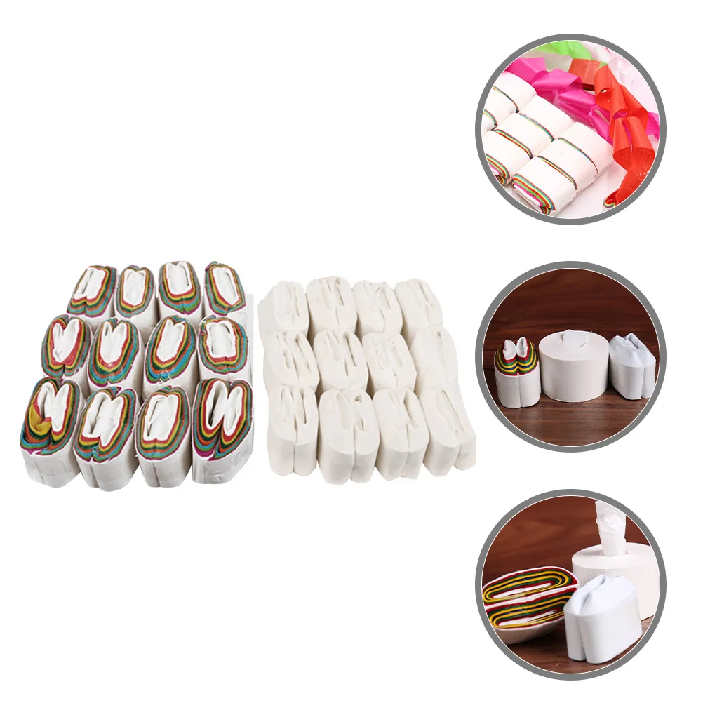 24 قطعة لفائف الفم القيء ورقة الملونة المرحلة الدعامة الحيل الساحر اكسسوارات المحمولة الأداء للتحايل ورقة الدعائم