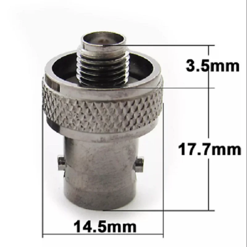 2PCS BNC to SMA Adapter Female - High Frequency RF Connector for Two-Way Radios/Black Oxide Coating/Secure Lock Design