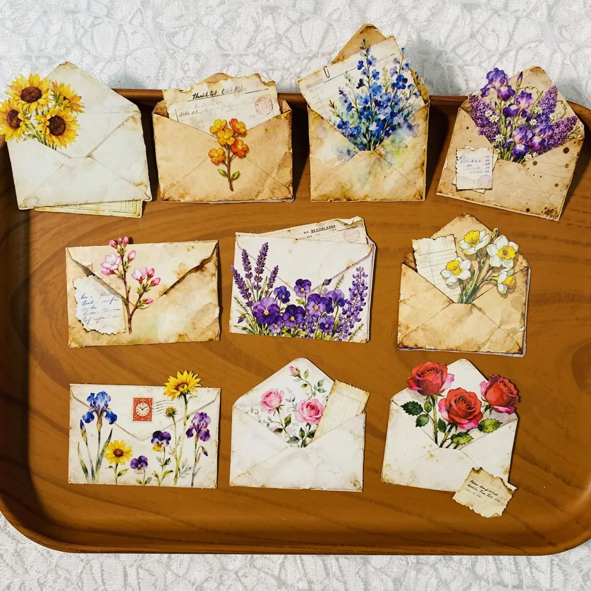 10 قطع من ملصقات الورق المقوى للمجلات، ملصق ورقي عتيق لمستلزمات سجل القصاصات، ملصقات حرفية جمالية غير المرغوب فيها