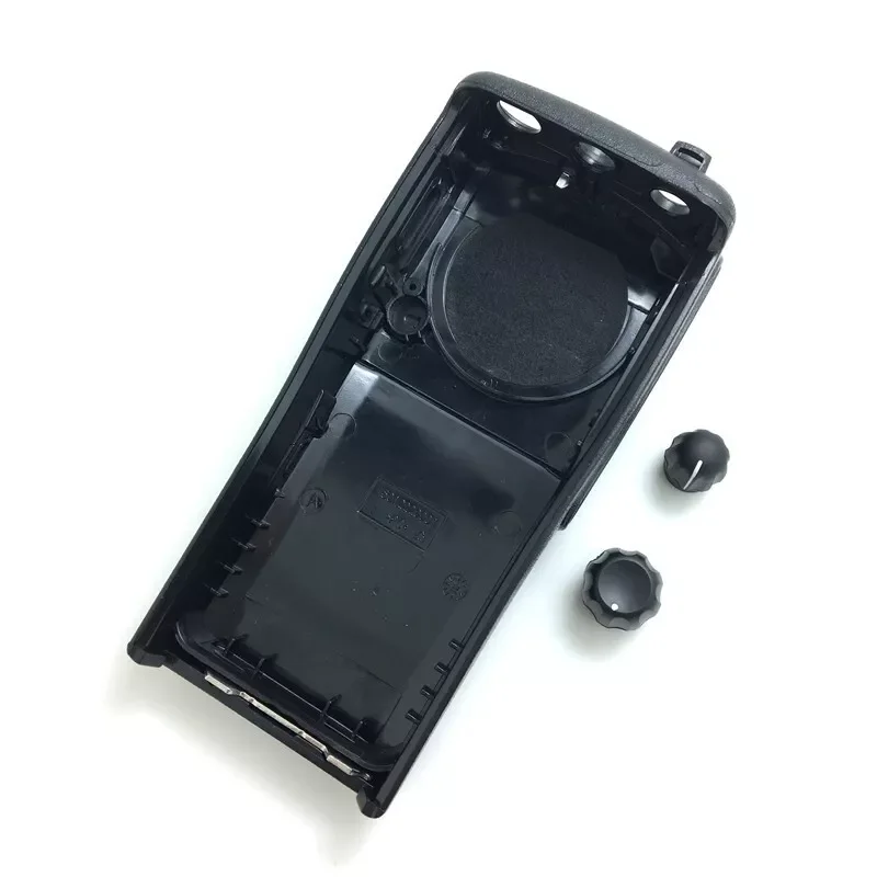 Copertura anteriore dell'alloggiamento del walkie nero + manopola del canale del volume adatta per DP200D DP1400 DEP450 XIR P3688 Radio bidirezionale