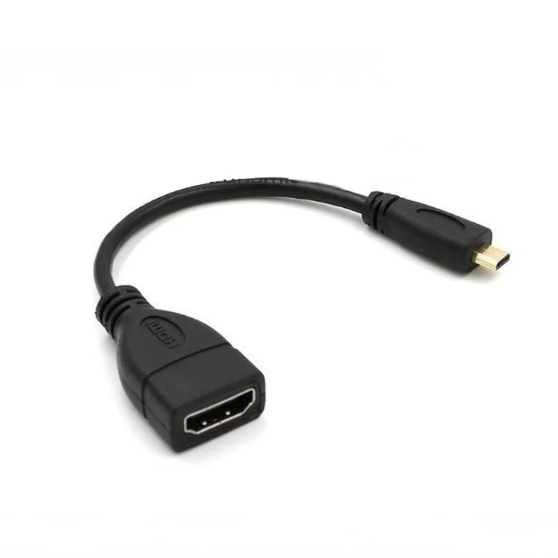 Up Down Right Left Angled Micro HDMI To HDMI Male To Female Adapter Connector 10cm for HDTV Type D