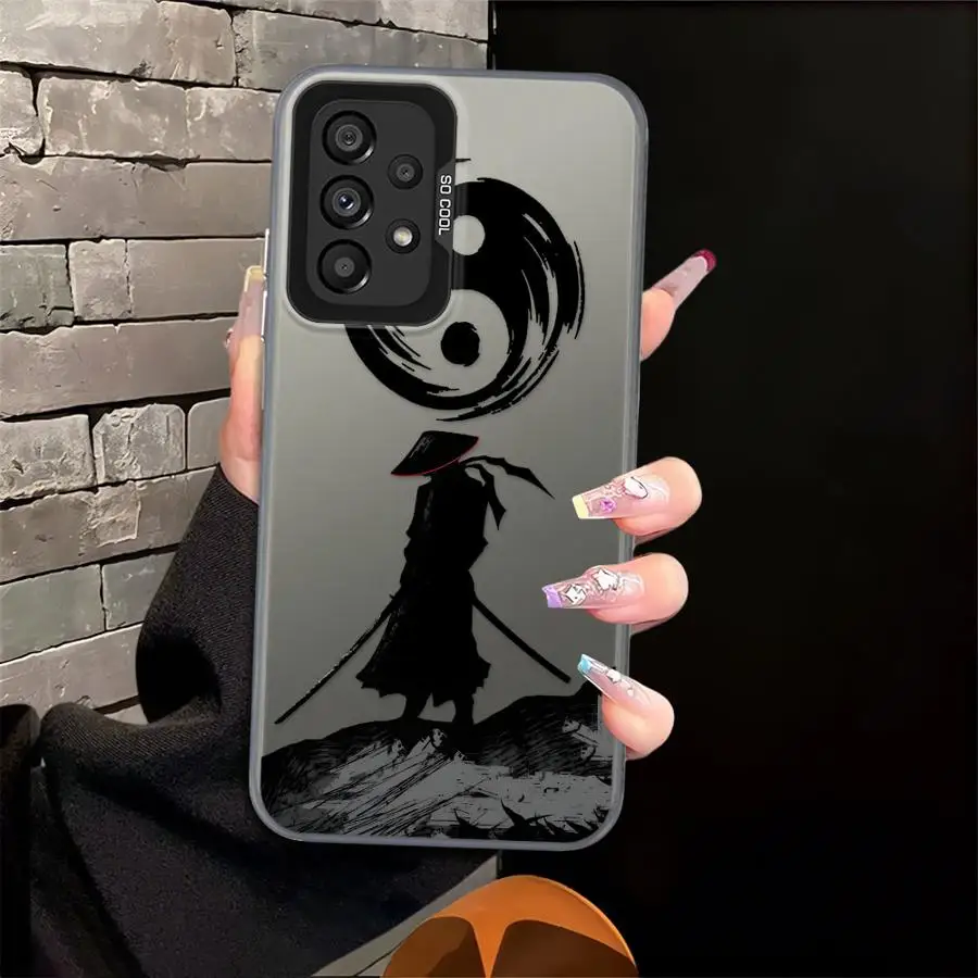 الشهيرة اليابانية الساموراي لينة غطاء حقيبة لهاتف سامسونج غالاكسي A16 A34 A24 A32 A13 A22 A23 A14 A12 A15 A25