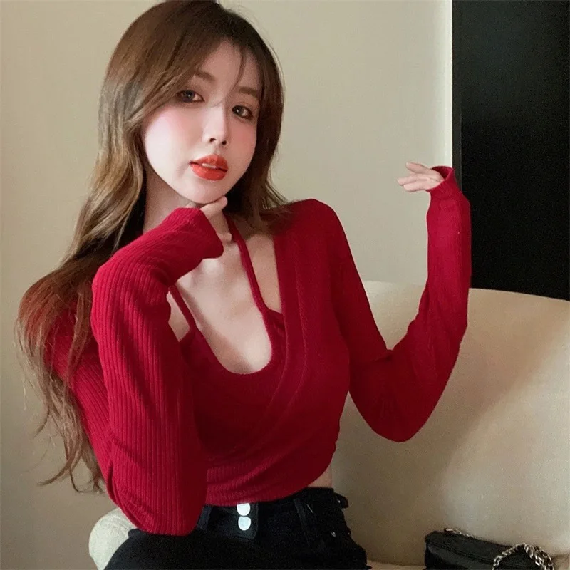 تي شيرت نسائي طويل الأكمام كاجوال من القطن مريح ومناسب مريح من القماش الأنيق مزين بالدانتيل للخريف ملابس يومية للتنقل ملابس الشارع #3