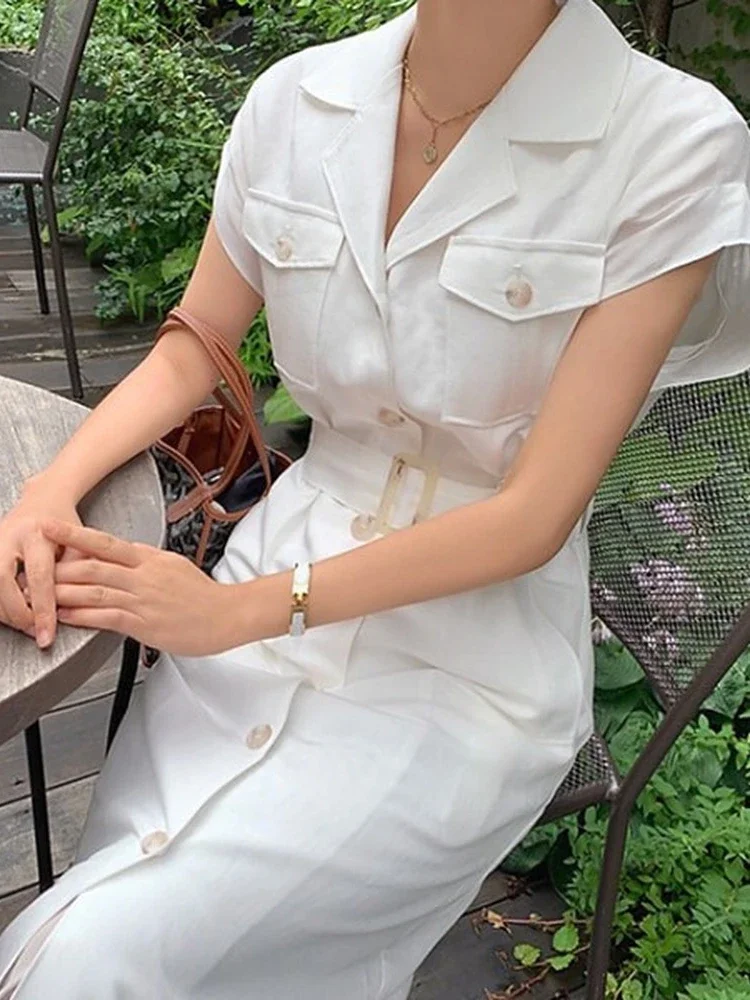 Summer Women Dress Shirt Dress Long Evening Female Vintage Maxi Party Oversize Beach Woman Dresses Casual Elegant Prom White