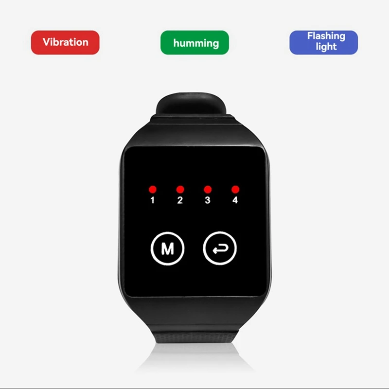 Receptor de relógio sem fio para garçom chamada, restaurante Pager, café, dentista, clínica, conferência de escritório