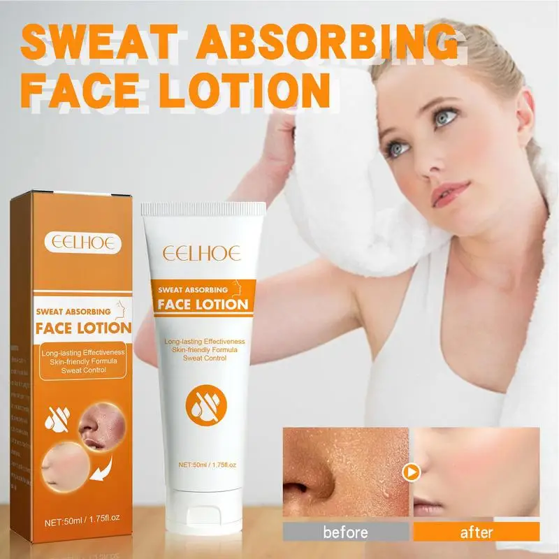 Anti-Transpirant Lotion Sweatblock Face Lotion 50Ml Zweetblokkering En Vette Huid Controle Lotion Blijf-Droog Zweet Absorberende Lotion