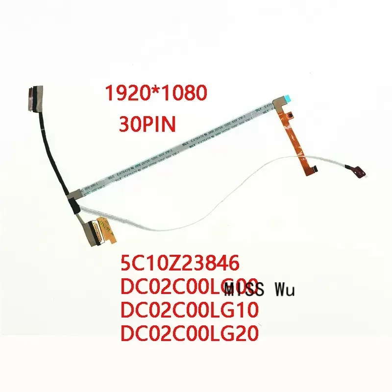 New genuine laptop LCD EDP FHD cable for Lenovo ThinkPad E14 Gen 2 30pin ge420 5c10z 23846 dc02c00lg00 G10 dc02c00lg20