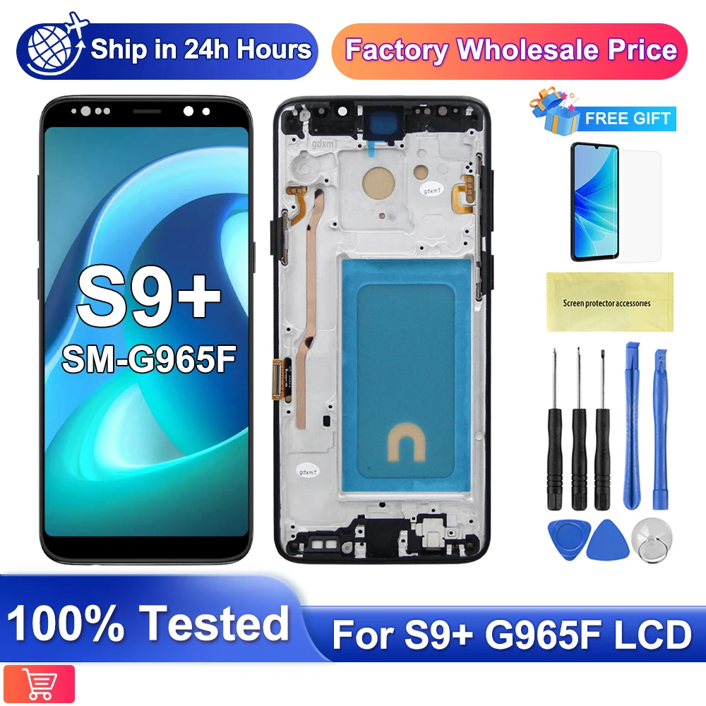 tft-s9-plus-スクリーンサムスンギャラクシー-s9-plus-s9-lcd-ディスプレイ-g965-g965f-タッチスクリーン交換デジタイザアセンブリとフレーム