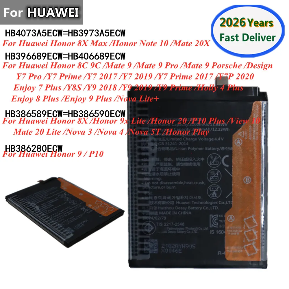 Para Huawei Y7 Pro, Y9 Prime, 8X, 9X Lite, Enjoy 7, 8, 9 Plus, Y8S, Y9, Honor 9C, 10, P10 Plus, Mate 9 Pro, 20 Lite, Holly 4 Plus, Nova Lite+