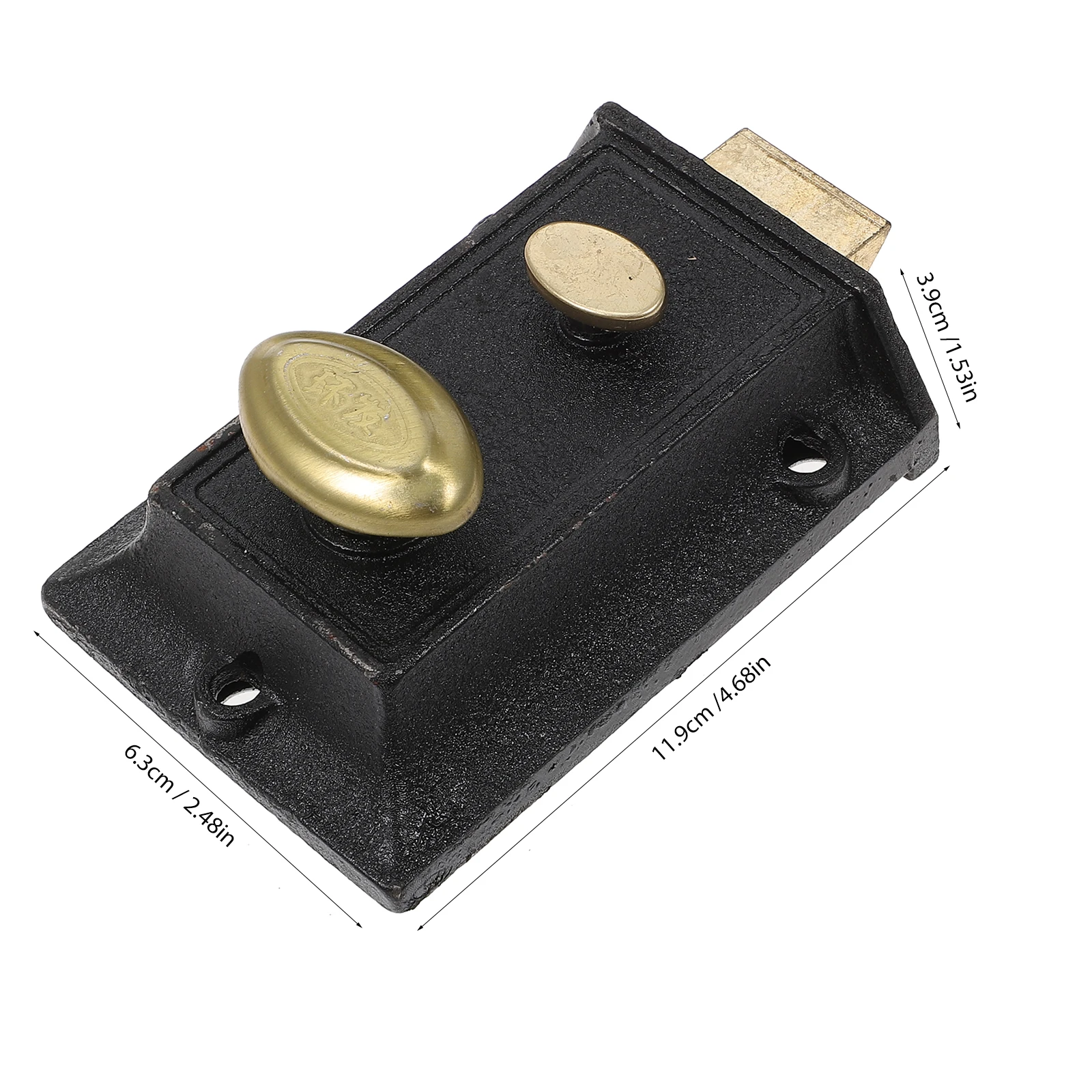 

1 Set Vintage Deadbolt Door Lock Copper Iron Material Anti-Theft Security Lock For Home 35-55Mm Wood Doors Flush Bolt Latch