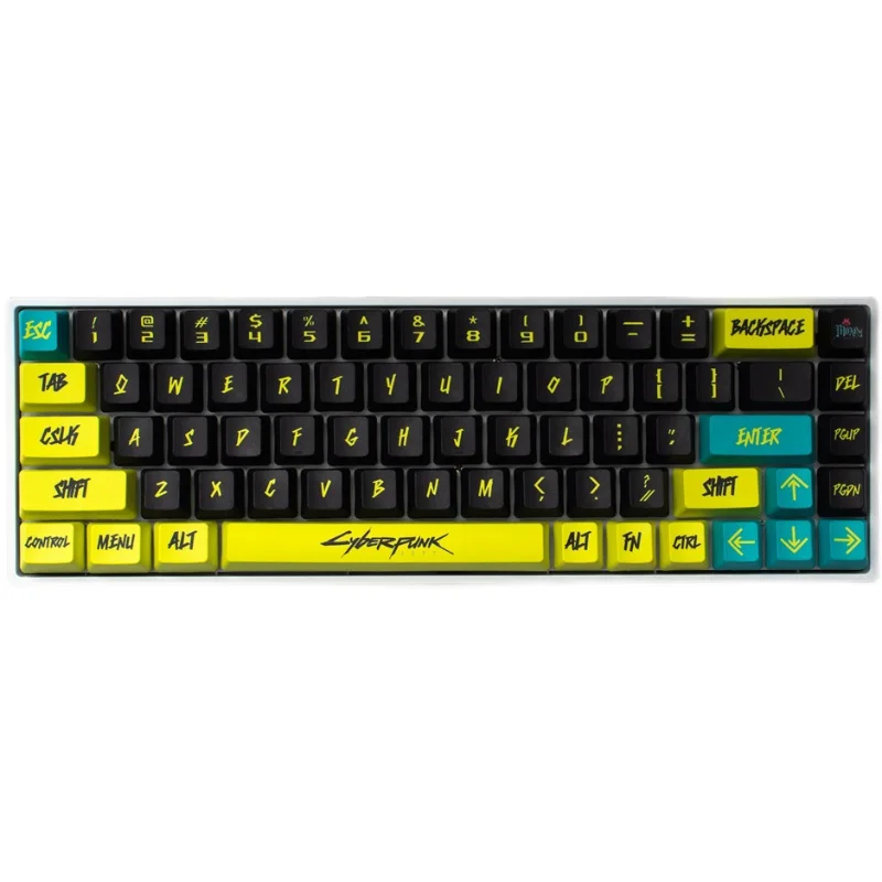 136 Keys Cyberpunk Keycaps Cherry Profile PBT DYE -SUB MX Switch Mechanical Game Keyboard 61/64/68/84/87/96/98/104/108