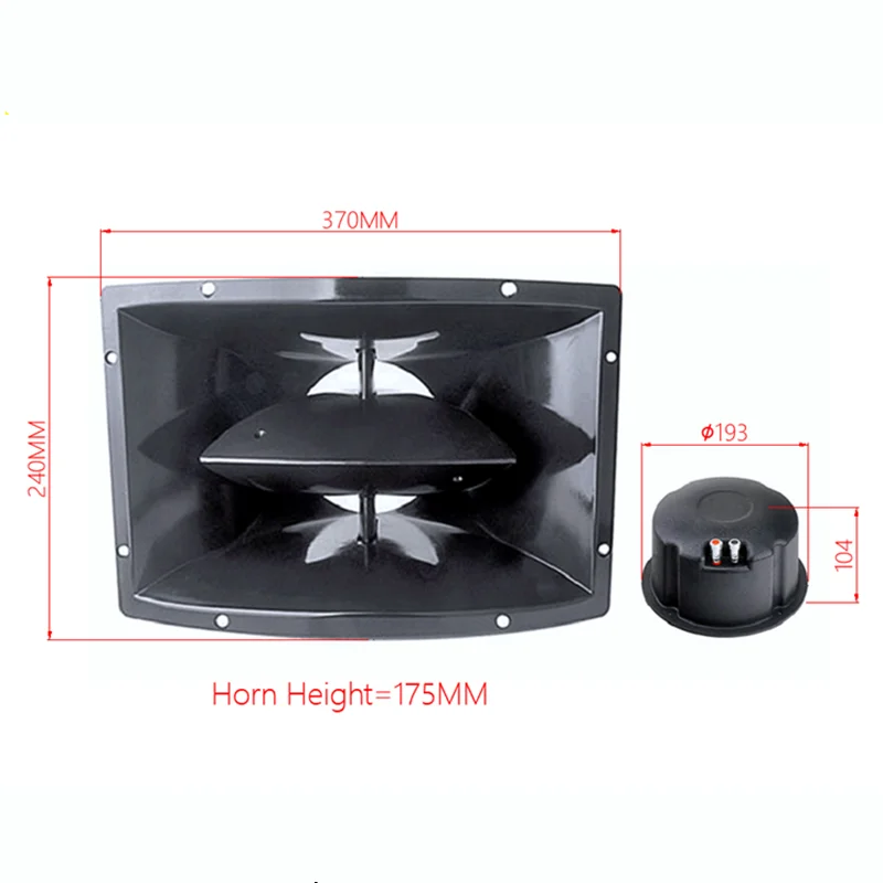 MW Audio 6'Middle Range Horn für PRO Audio Cabinet, Größe: 367L*240W*292H – Detail 1