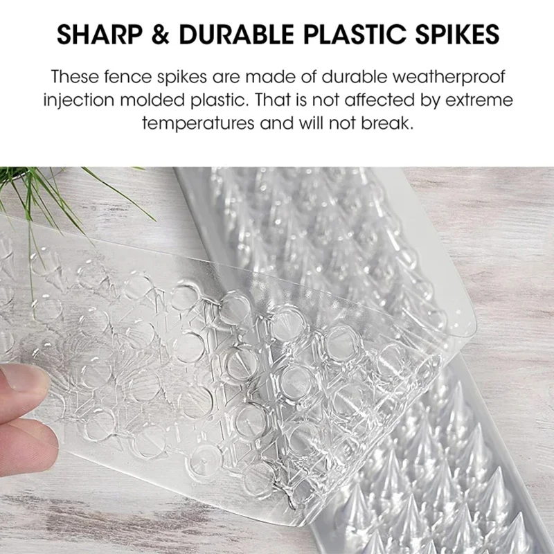 10/20/30Pcs Spikes Bird Repellent Anti-pigeon Anti-bird Pine Rat Repel Cat Plastic Garden Fence Control Transparent Spikes view 5