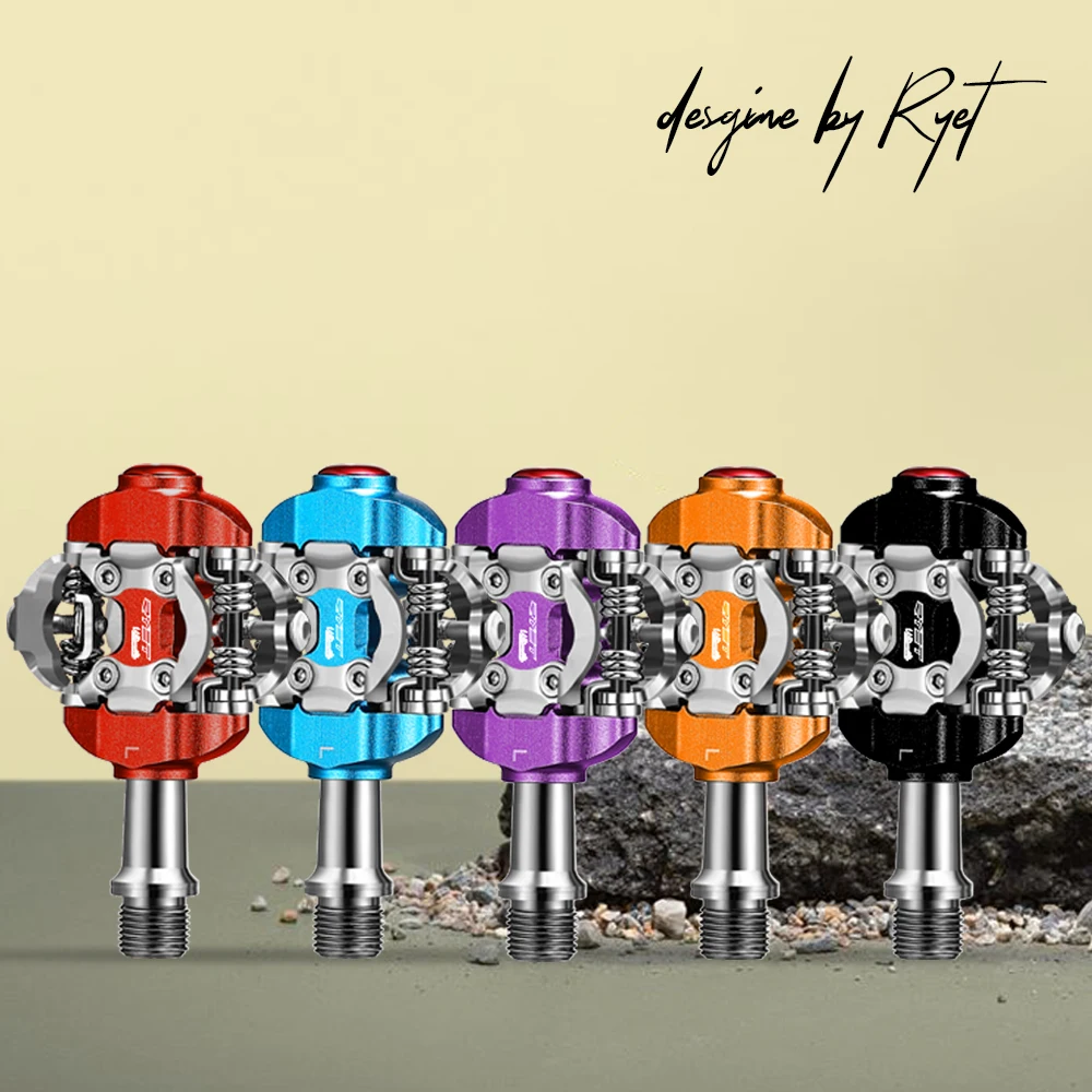 

RYET MTB Pedal SPD Clipless Ultralight Mountain Bike Pedals Bicycle Dual Platform Footboard Clipless Cycling Bike Accessory