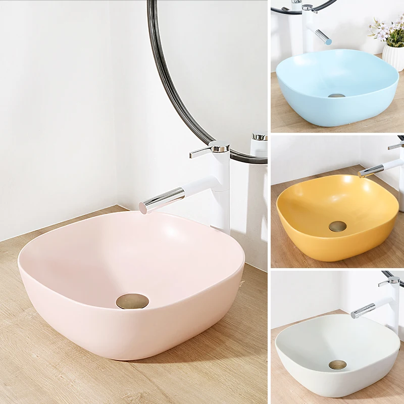 Europe Vintage Style Ceramic Art Basin Sinks Counter Top Wash Basin Bathroom Vessel Sinks Vanities european bathroom sinks