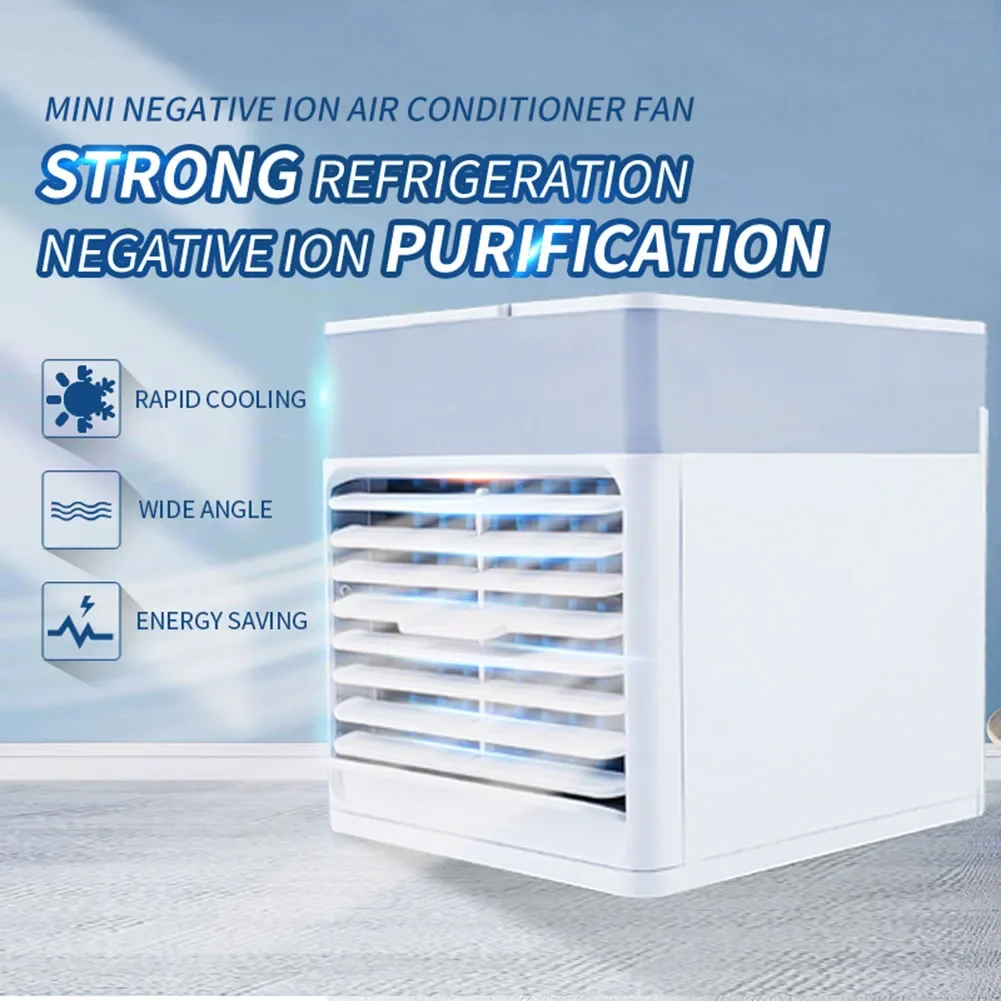 Ventilatore elettrico portatile per condizionatore d'aria, umidificatore, purificatore, dispositivo di raffreddamento dell'aria, mini ventilatore USB per ufficio, casa