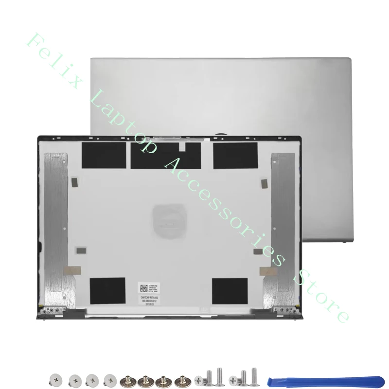 Imagem -02 - Lcd Tampa Traseira para Dell Inspiron 5310 Tampa Frontal Apoio para as Mãos Tampa Inferior Dobradiça Cor Prata
