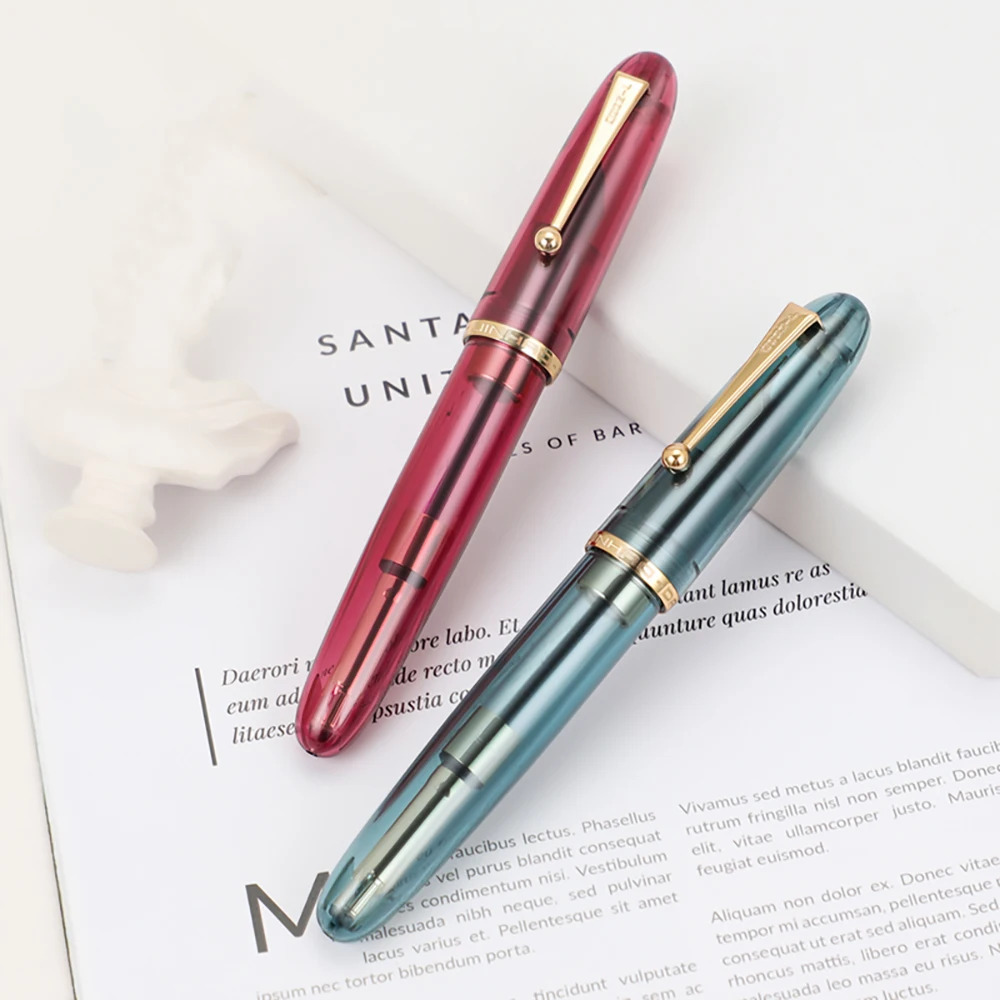 

Jinhao 9019 Fountain Pen #8 Extra Fine / Fine / Medium Nib, Big Size Resin Office Writing Pen with High Capacity Ink Converter