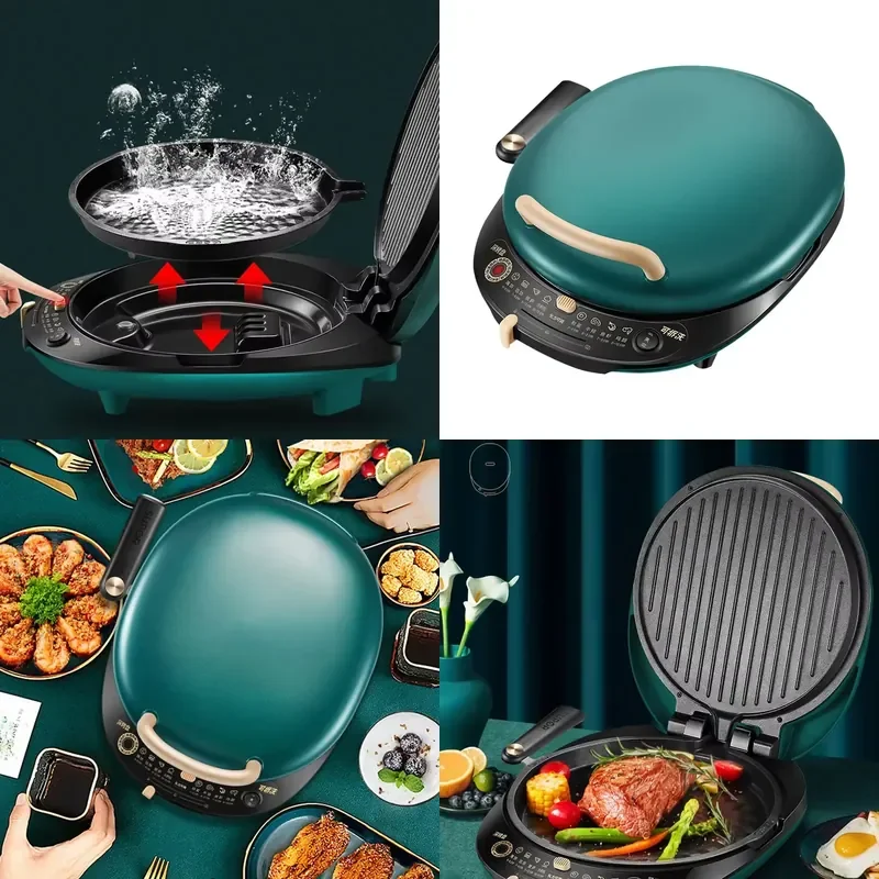 JD30R827A 1500W Electric Pancake Maker Removable Washable Double Sided Heating Home Baking Pan Machine