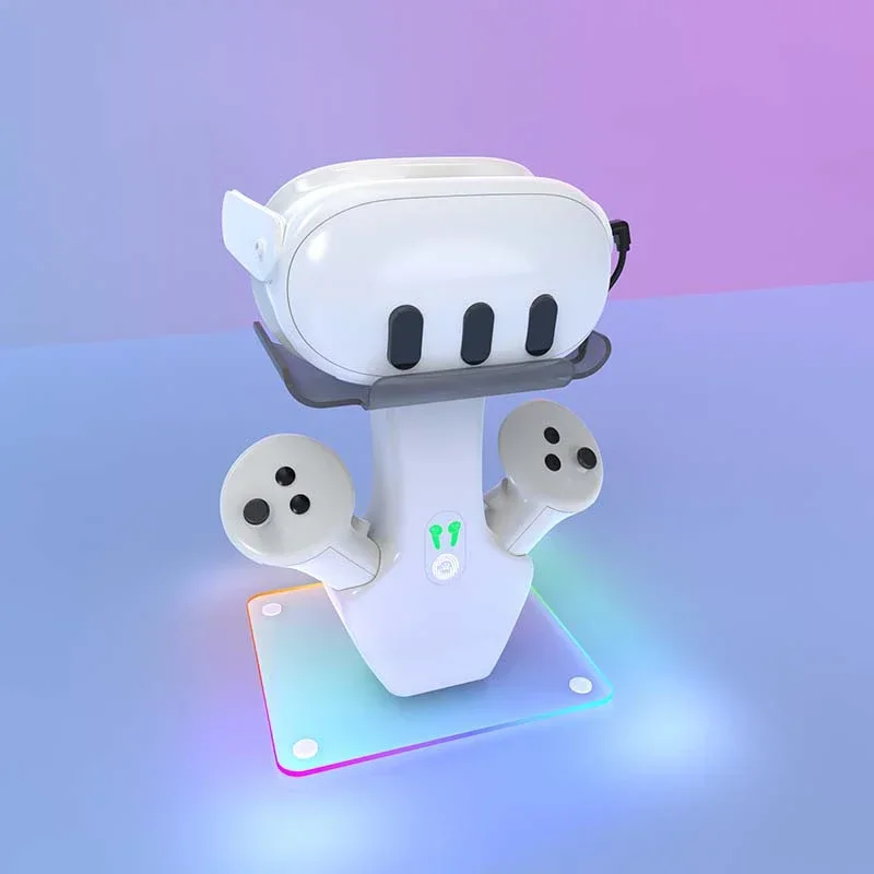 Meta Quest 3 VR Supporto di ricarica universale Supporto di ricarica per controller Meta Quest 3 con luce LED