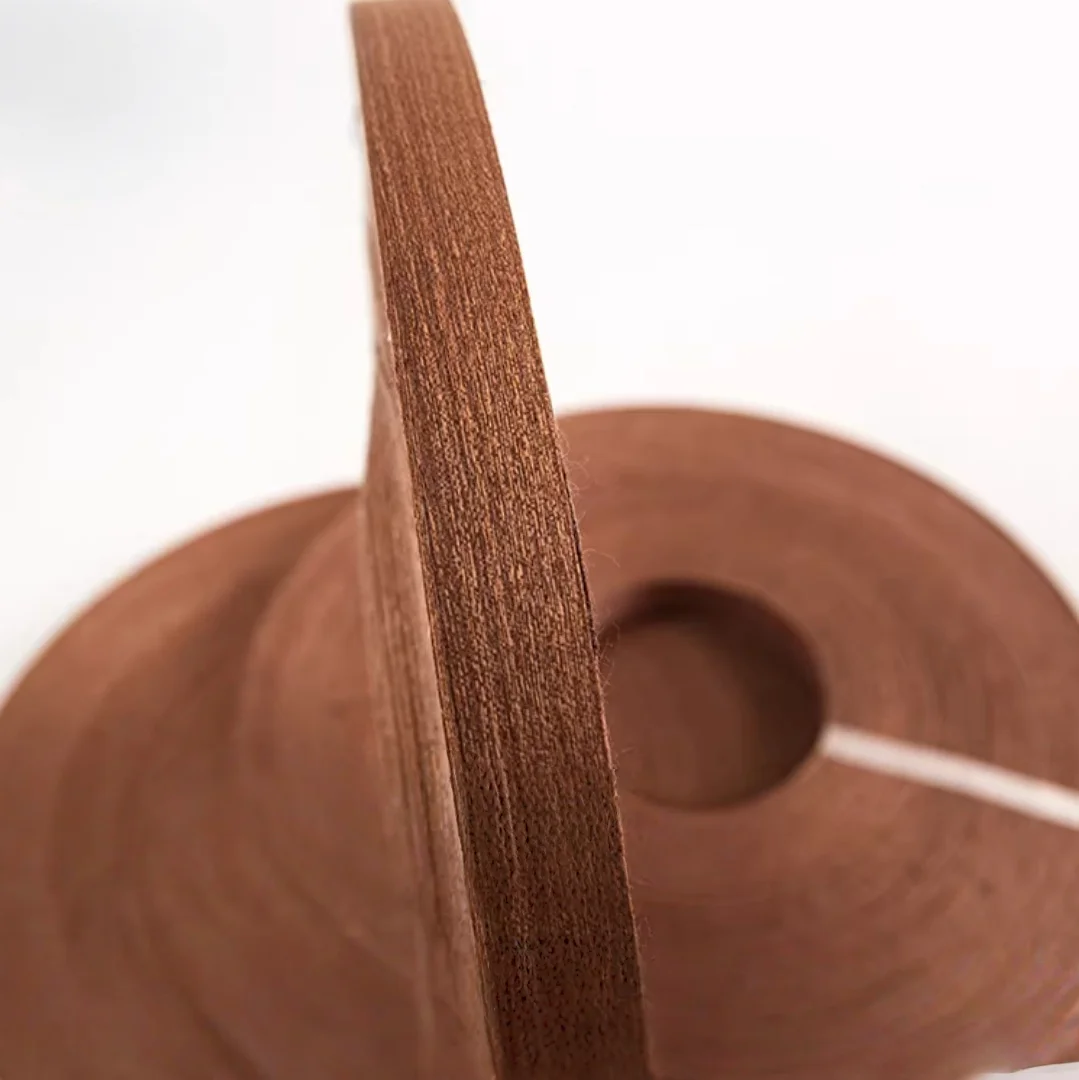 200meters/roller  Width:25mm  T:0.5mm Natural  Sapele Wood Veneer Edge Banding ( Backing non-woven fabric)