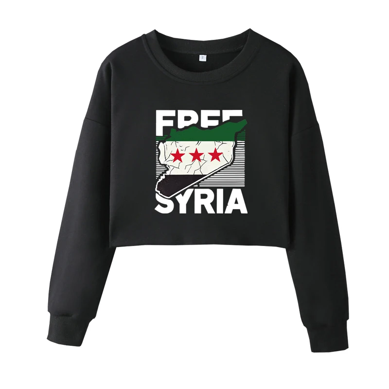 Syrian Freedom Flag Cropped Sweatshirt, Damascus, December 8,2024,Syrian Freedom Flag,Middle East,Anti-War Clothing,Gifts,Unisex