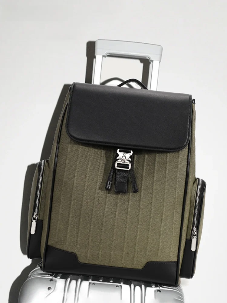 

Casual Busin Travel Men's Bapa Double oulder High-End Commuter Laptop Bag for Men Student Traveling Bookbag