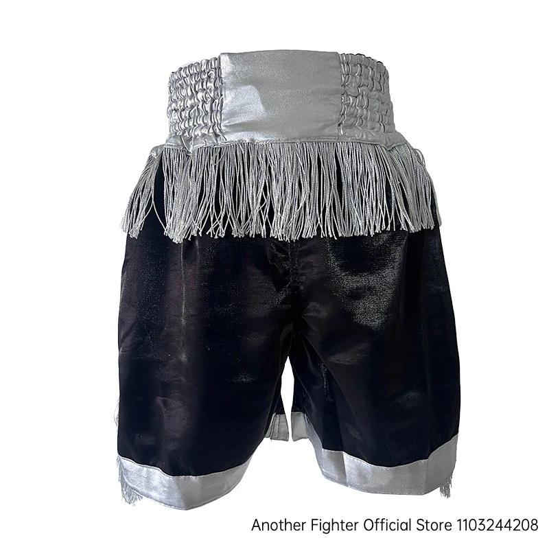 Muay thai shorts das mulheres dos homens crianças boxe shorts borla artes marciais combate treinamento roupas mma kickboxing gaiola calças de luta