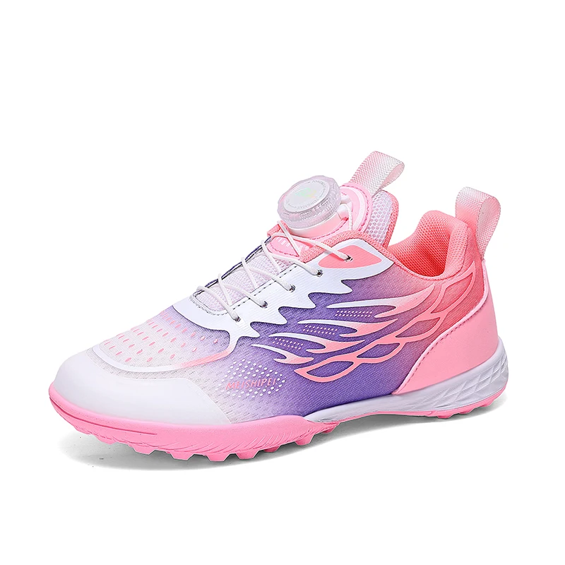

Hot Sale Mens Soccer Cleats High Ankle Long Spikes Outdoor Soccer Traing Boots For Men Women Soccer Shoes Rotary Buckle Seamless
