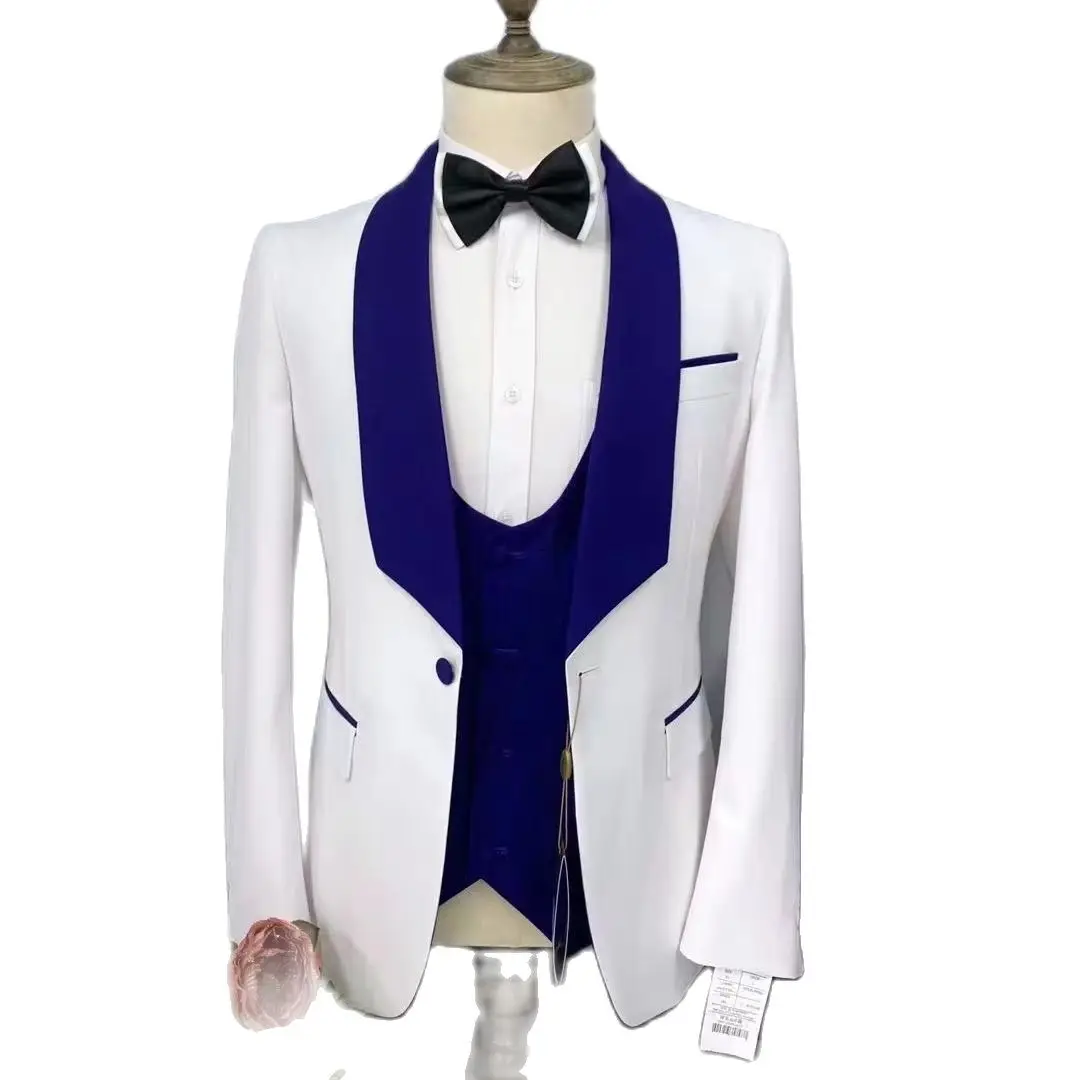 Ready to Wear Shawl Lapel Single Breasted Wedding Groom Dress Smart Business Casual Men's Suits Jacket Blazer