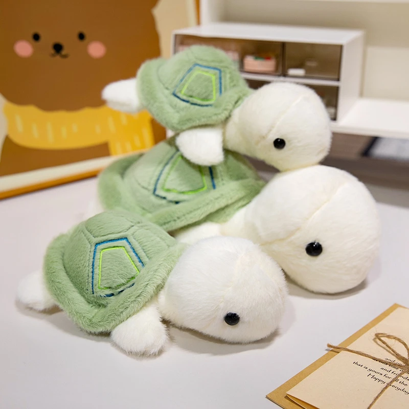 Kawaii Little Turtle Plush Toys Skin-friendly Animal Doll Cute Desktop Ornaments Comfortable Sleep Companionship Gifts For Child