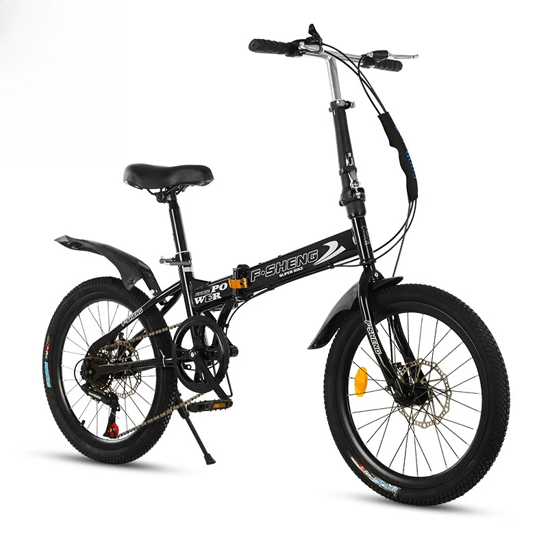 20Inch Folding Bicycle Geared Bicycle6Speed Double Disc Brake Bicycle Bike