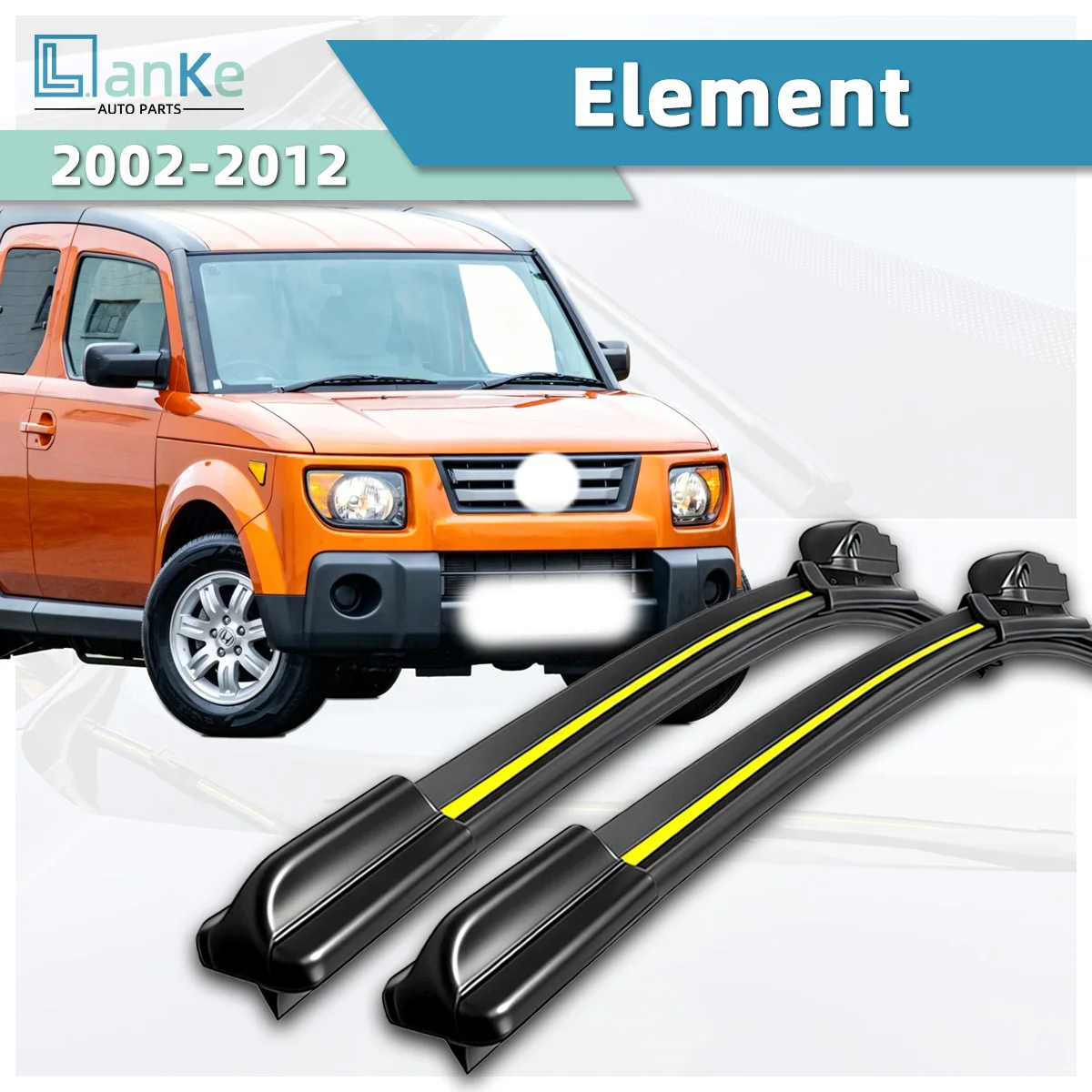Lanke Wiper Fit For Honda Element (2002-2012) Natural Rubber Strip Boneless Silent Car Windshields Front Wiper Car Accessories