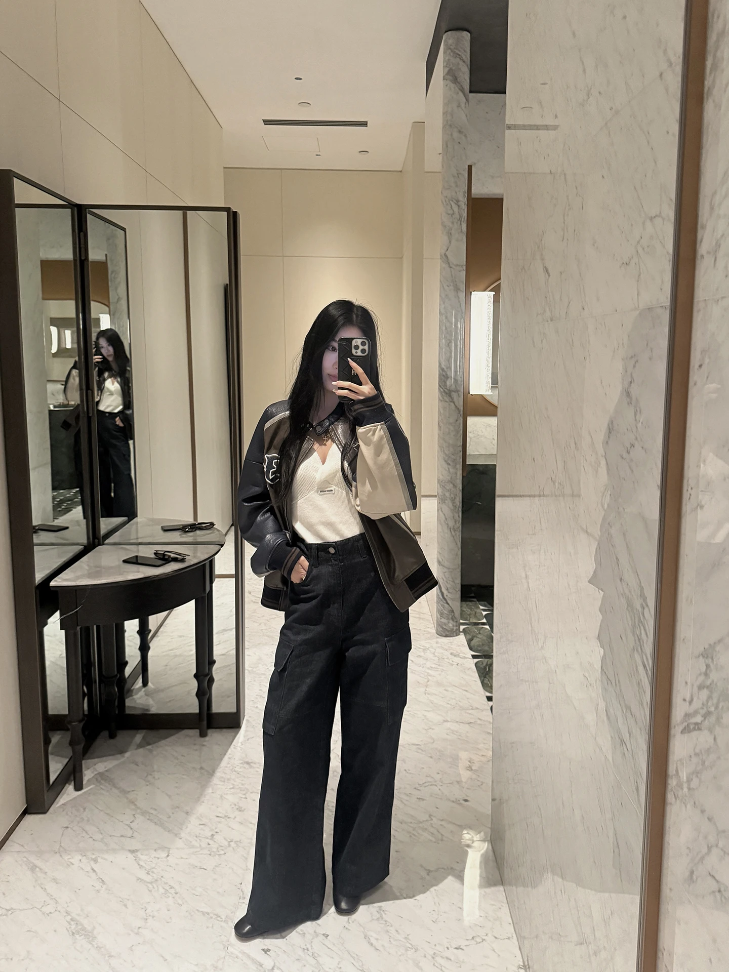 

Свободные прямые женские джинсы с множеством карманов, универсальные рабочие брюки, осенне-зимняя новинка от Boamarket