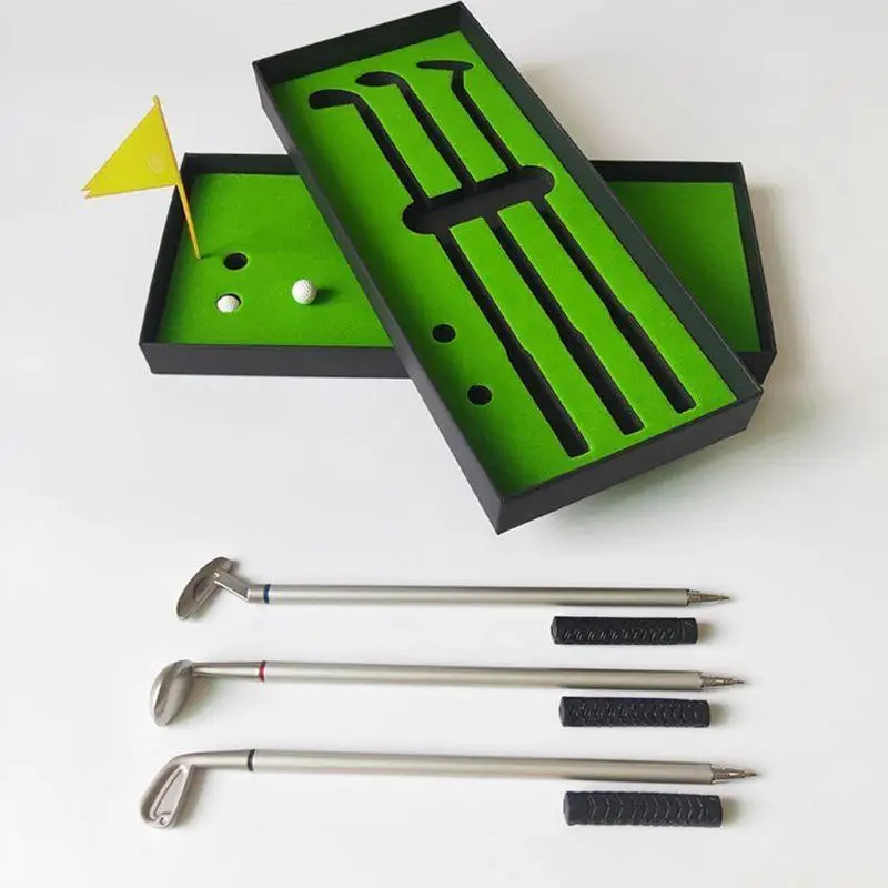M5TC Mini Golf Putter Pen Set Ballpoint Creative Writing Supplies Office Gift for