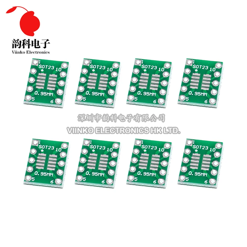 10PCS SOT23 MSOP10 UMAX to DIP10 Transfer Board DIP Pin Board Pitch Adapter