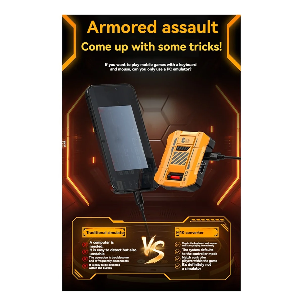 2025+GAMWING M10 وحدة تحكم ألعاب لاسلكية محول لوحة المفاتيح والماوس لألعاب الهاتف المحمول IOS Android #3