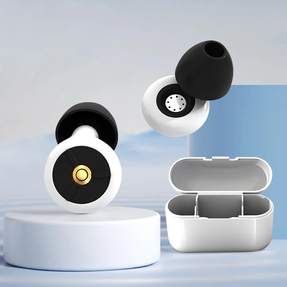 سدادات أذن من السيليكون لحماية الأذن، سدادات أذن مقاومة للماء ومضادة للضوضاء، قابلة للغسل مع أغطية سدادة الأذن وحافظة للاستحمام أثناء السباحة