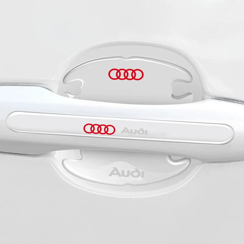 4/8pcs Car Door Bowl Handle Protector Stickers Transparent Anti-scratch For Audi A7 A3 A4 A6 A5 SQ5 RSQ3 RSQ8 S3 RS5 RS6 Q5 A1
