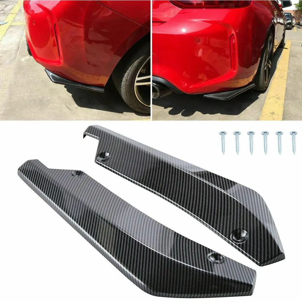 2PCS Rear Bumper Lip Diffuser Splitter Canard Spoiler Body Kit Protect for Toyota Camry LE XLE SE XSE 2000-2022 Car Accessories