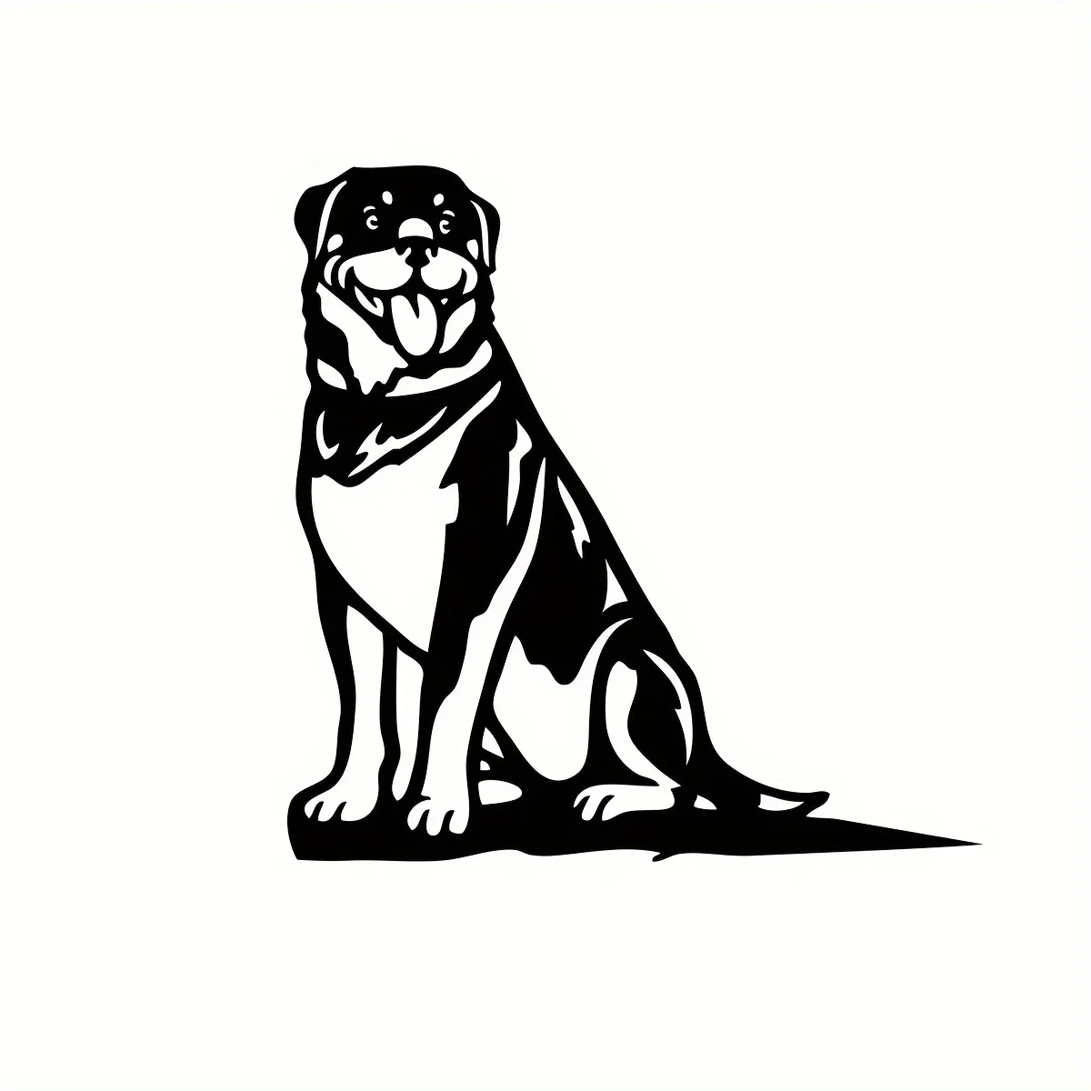 Metal Rottweiler Silhouette Puppy Dog Sign Cutout Rustic Outdoor Home & Garden Decor regalo di inaugurazione della casa per gli amanti dei cani