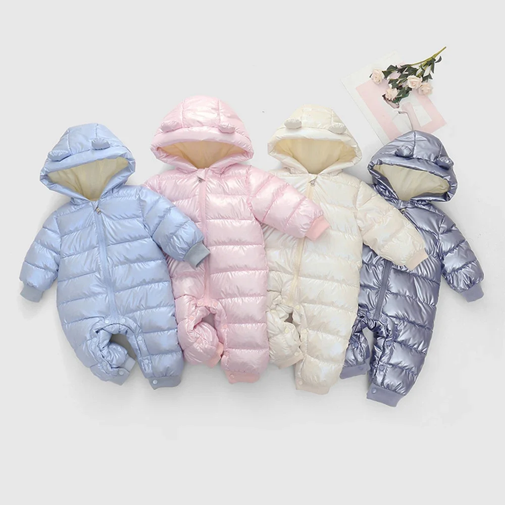 Bear Leader Newborn Baby Clothes Jumpsuit 2023 Winter Warm Thickened Cotton Romper Children Kids Cute Cartoon No Clean Jumpsuit