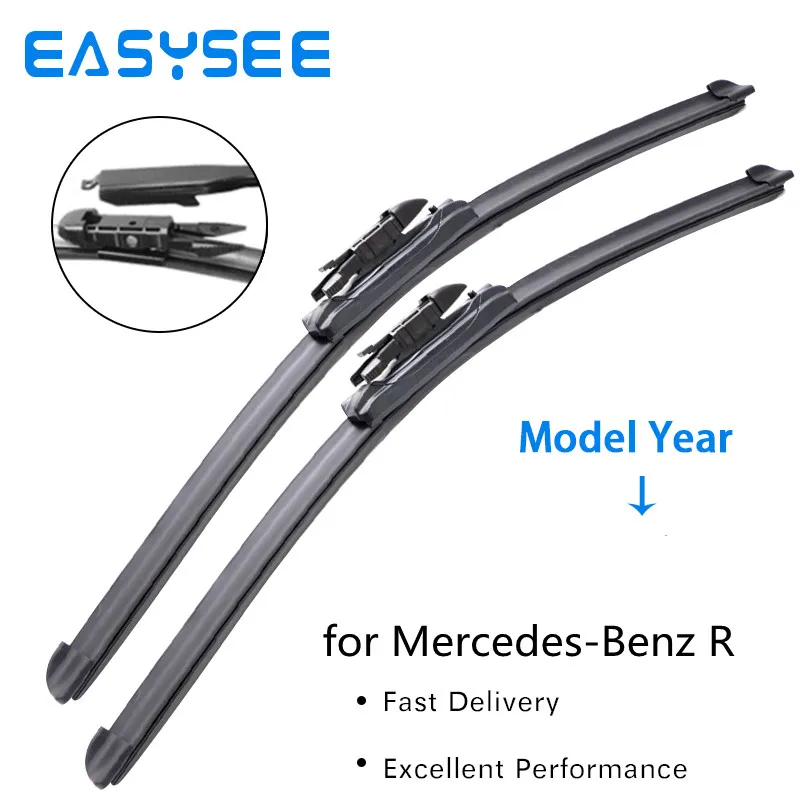 

Wiper Blades untuk for Mercedes Benz R Kelas W251 Cocok Pinch Tab Lengan R280 R300 R320 R350 R500 R550 R63 CDI V6 V8 AMG BlueTEC