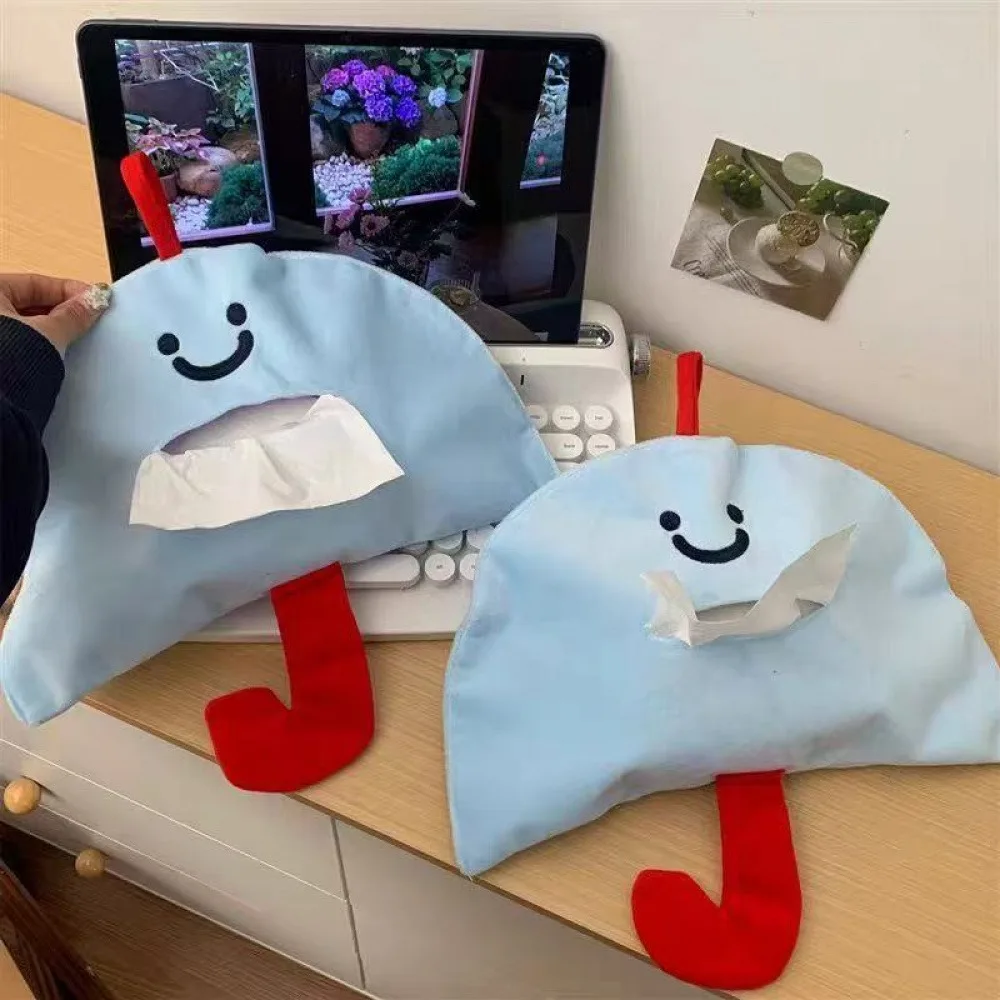 YT High-Appearance-Value Ins-Style Creative Wall-Mounted No-Drill Tissue Storage Bag Cute Mushroom Tissue Bag