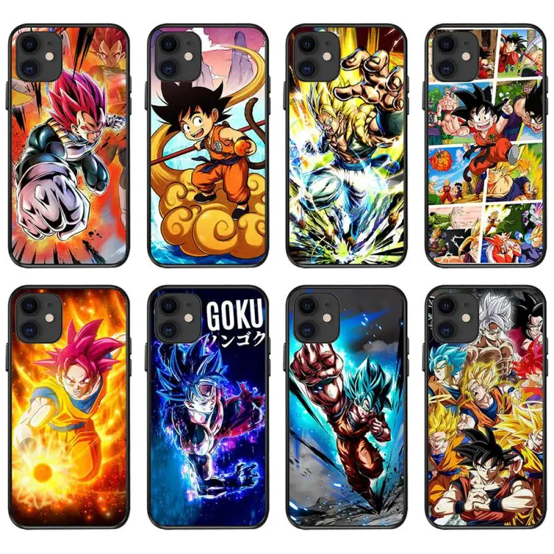 Dragon Ball Kawaii Cartoon Kakarotto Iphone Case Suite Iphone Series Anime Cute Creative Personality Anti-Fall Exquisite Gifts