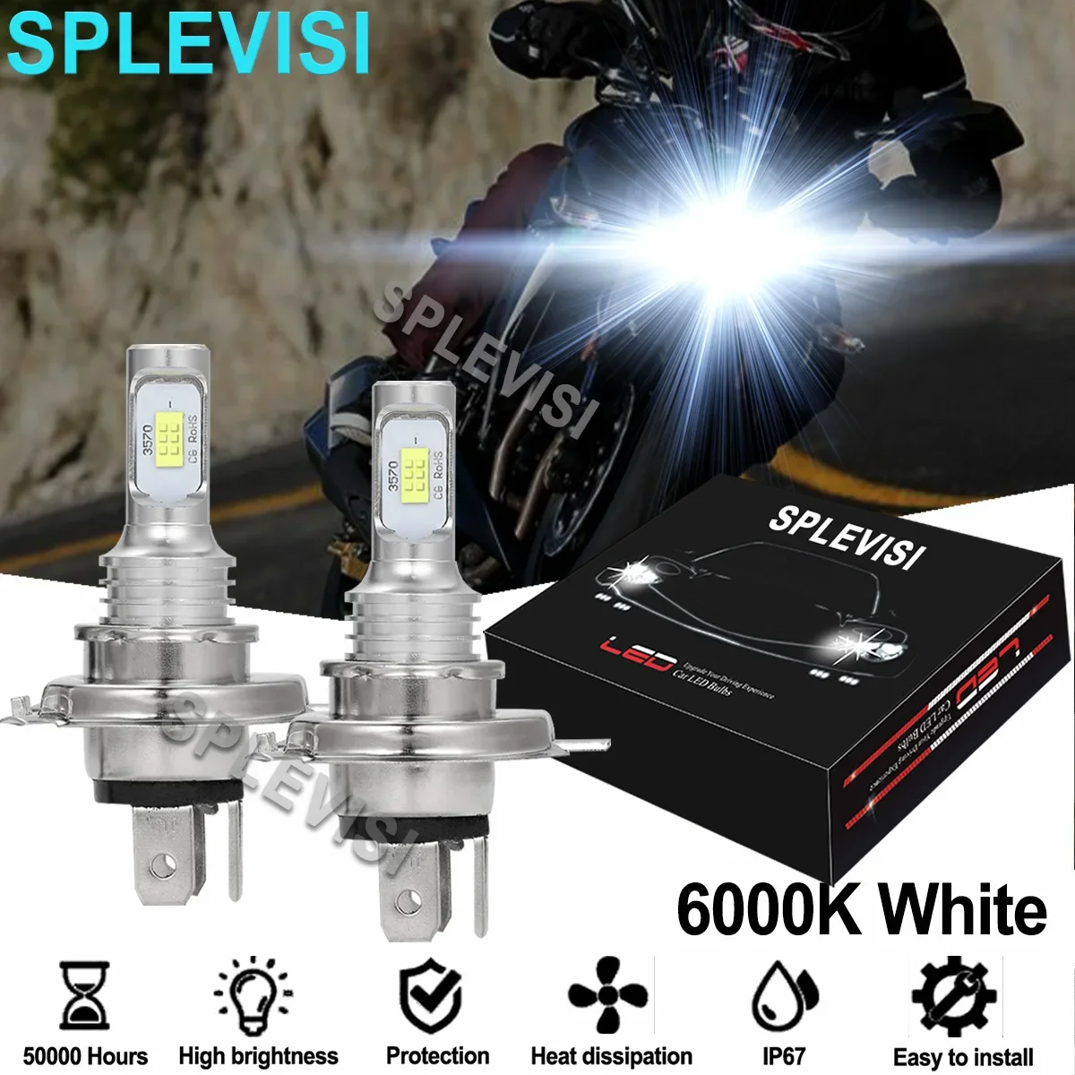 

led moto motorcycle headlight For Kawasaki Z1000 2004-2012 ZZR600 2003-2008 ZZR1200 2002-05 ZRX1200 2004-2005 h4 led moto